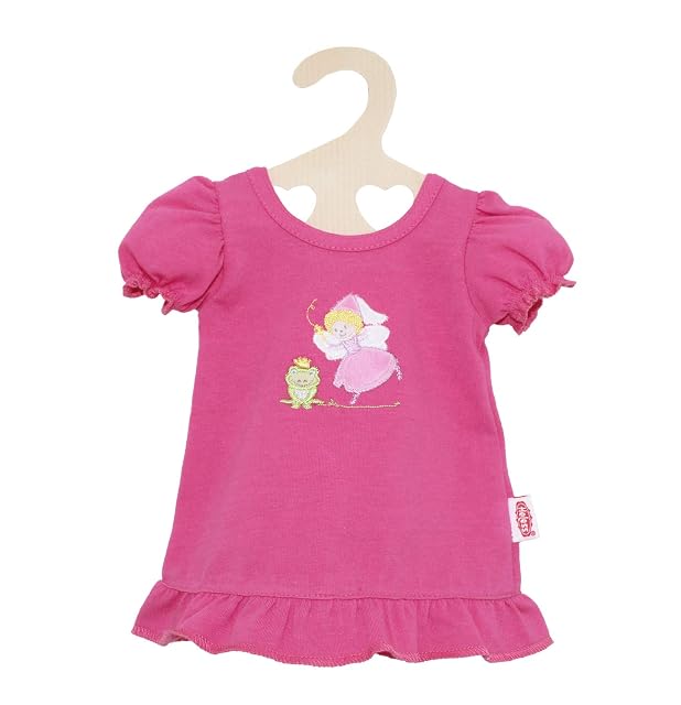 Heless 1265 - Camisón para muñecas, con motivo de hadas y ranas, en color rosa, talla 28 - 35 cm