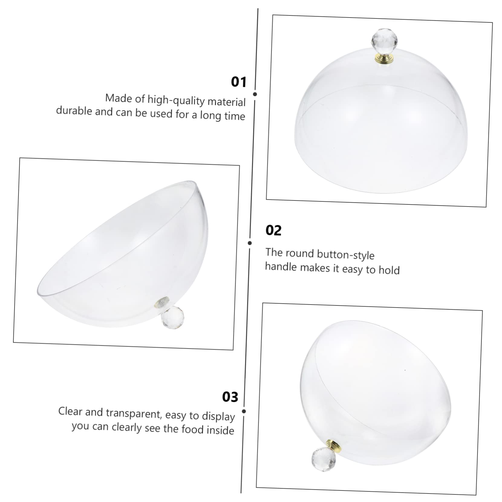 DOITOOL 2piezas Cubierta Protectora De Alimentos Transparente para Tartas y Postres Accesorio De Cocina Práctico para Fiestas y Picnics