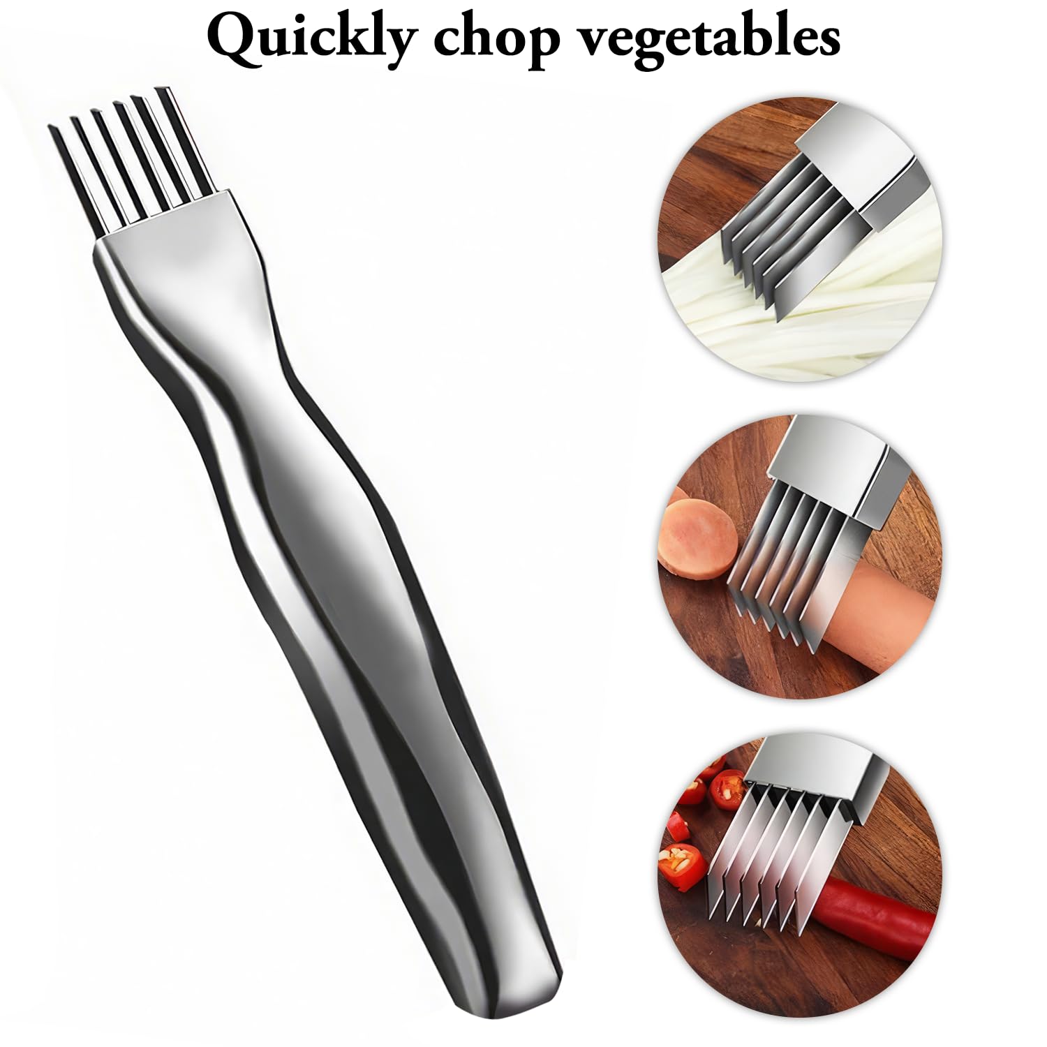 2pcs Coupe-Oignon En Acier Inoxydable - Coupe-Légumes