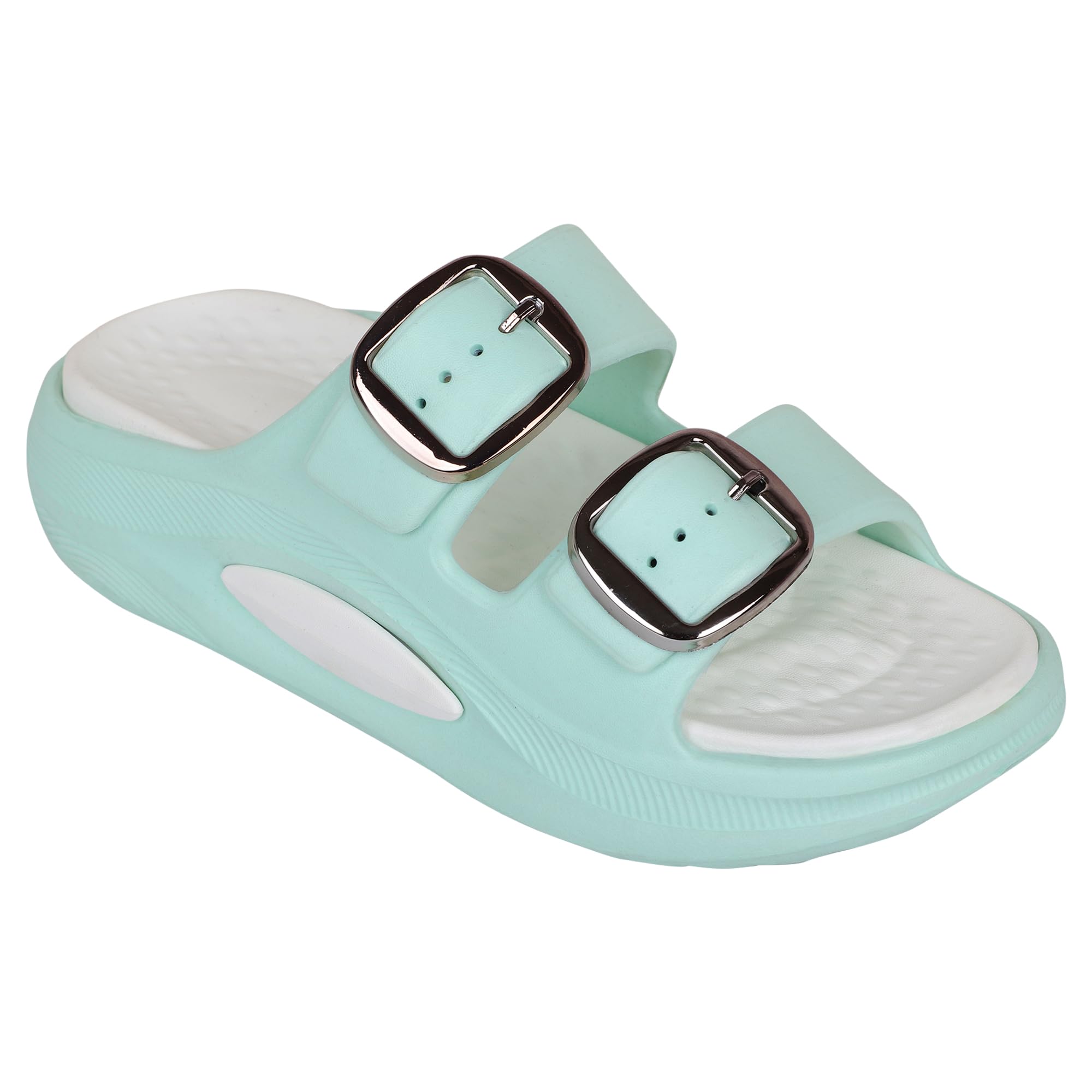 Womens Orthopedic Soft Cushion Double Buckle Comfort Slippers | Adjustable Straps | Lightweight Anti-Slip Platform Sandals Comfort Footwear-image-38