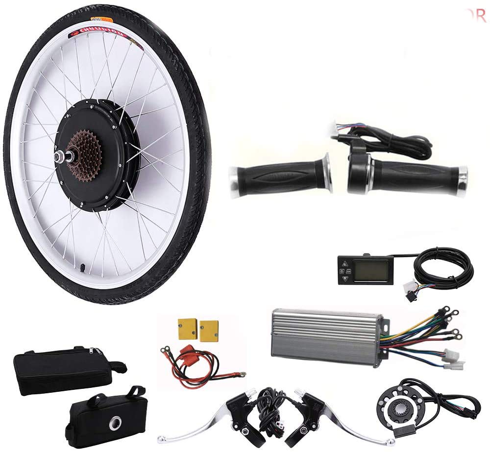 Zestaw do konwersji roweru elektrycznego, 48 V, 1000 W LCD 26", na tylne koło