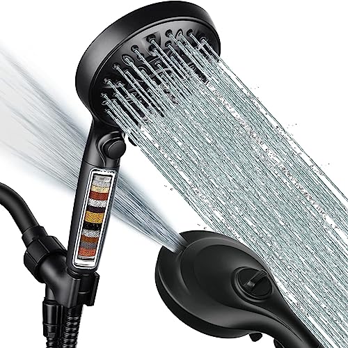 INAVAMZ Handheld Shower Head with Filter: 9 Spray Settings High Pressure Shower Head with ON/OFF...