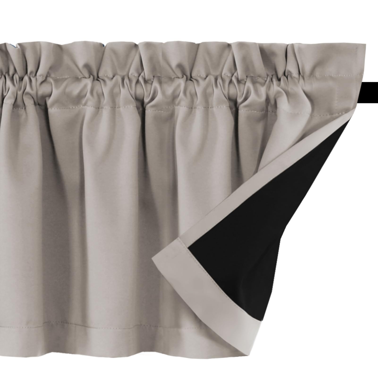 Scheibengardine,Verdunkelungsvorhänge, Küchengardinen, Modern Bistrogardine, 2er Set, Kurzer, Querbehang, für Kleine Fenster Wohnmobil Landhaus (Kamelfarben,4er Pack)