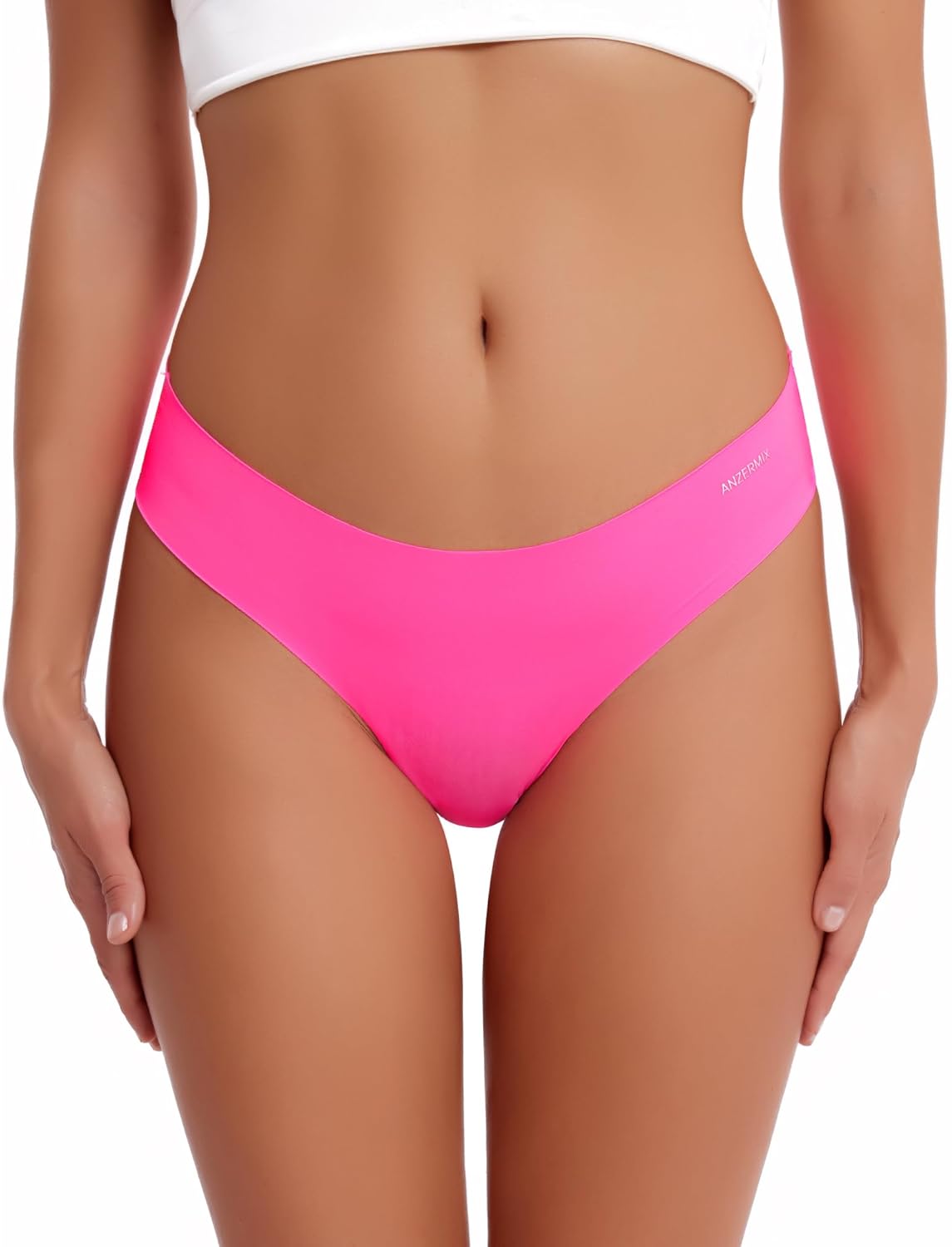 ANZERMIX Womens Seamless Laser cut Brief Panties Pack of 6 - Image 3