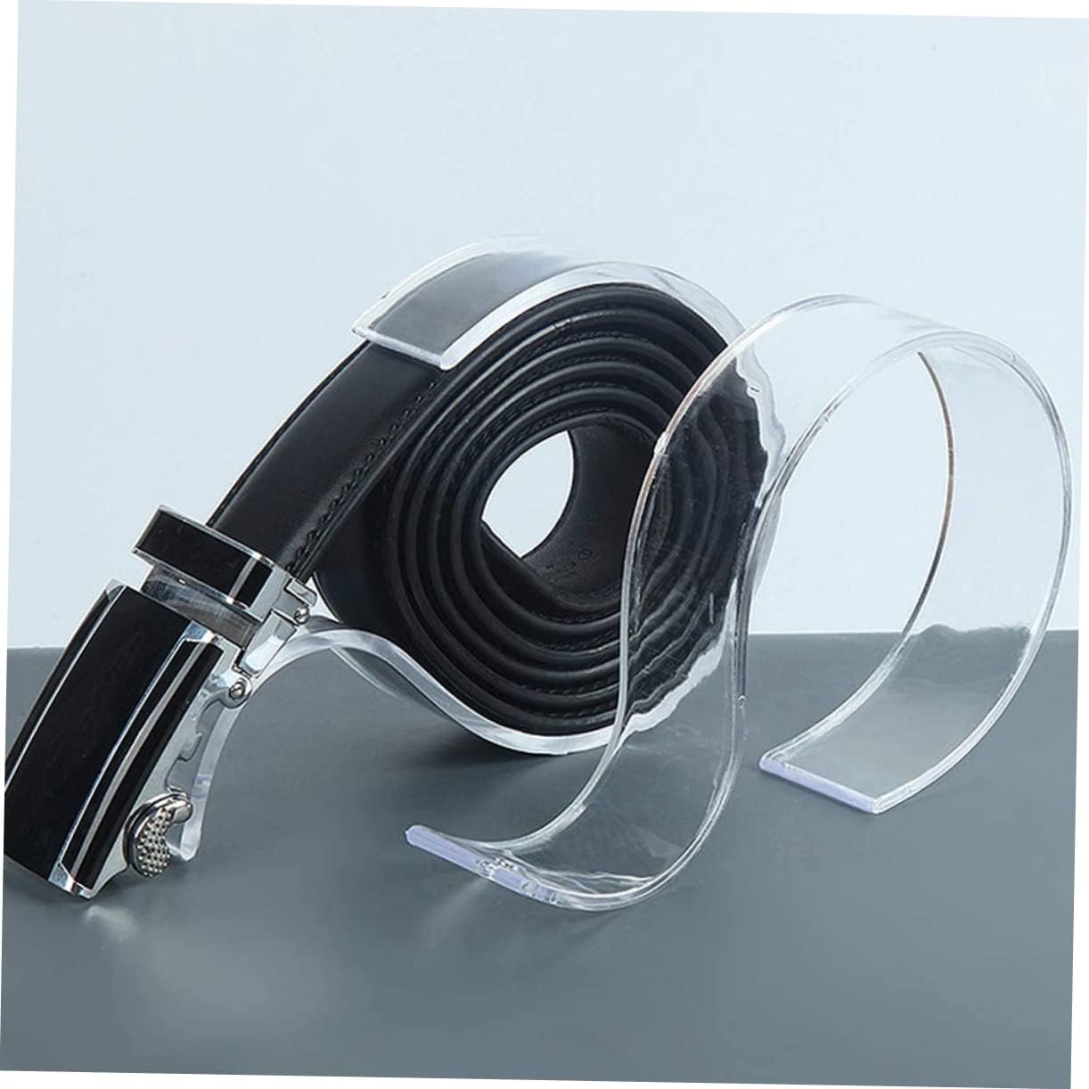 10pcs Acrylic Belt Display Stands Belt Rack for Retail Store Showcase Sturdy Holder for Accessories