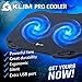 KLIM Pro Laptop Cooling Pad - NEW 2023 - Powerful Rapid Action Laptop Cooler - Sturdy Laptop Stand with Fan - Ventilador para laptop - Portable and Quiet - 2 USB Ports - PC Mac - 10-15.6