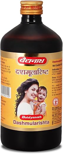 Baidyanath Ayurved Dashmularishta 450ml | Ayurvedic Tonic for Menstrual Pain Relief, Hormonal Balance & Post-Delivery Reco...