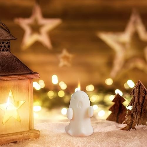 Miniatura 3 de Moldes de resina de silicona en forma de fantasma, molde hecho a mano de vela fantasma 3D resina fundición arte moldes para decoración DIY regalos