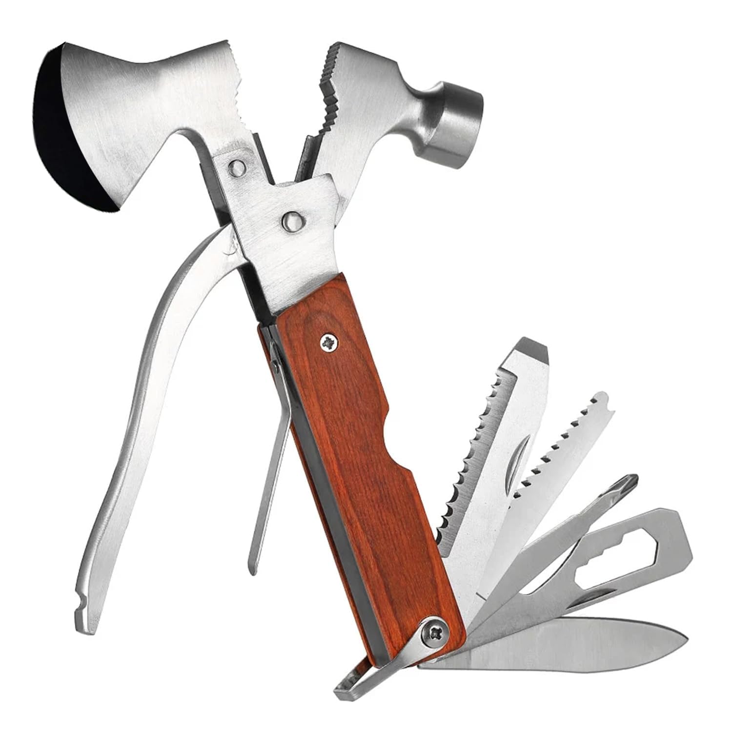 Hacer Silver Stainless Steel 10 in 1 Multi-Functional Camping Pocket Hand Tool Set (B0CL6WFW1P) Amazon Price History, Amazon Price Tracker