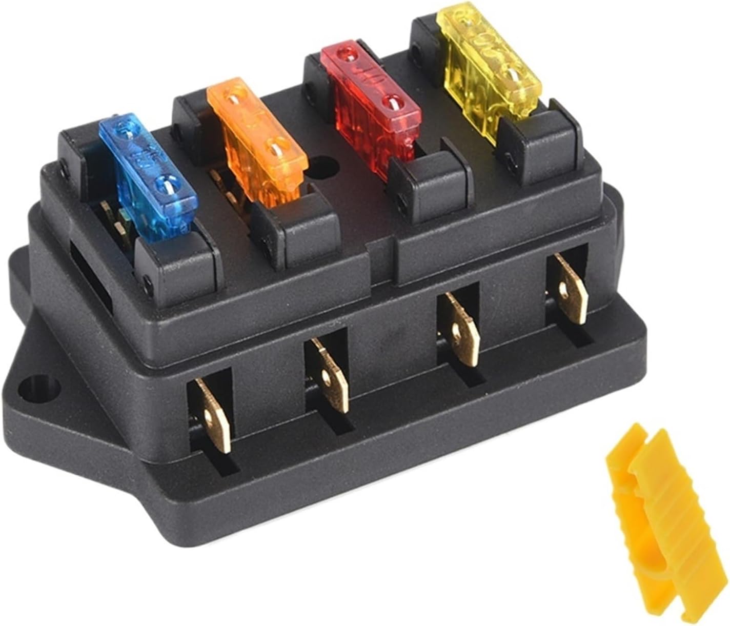 DC12V 24V 40A 1PCS 4 Way Fuse Box Circuit Car Trailer Auto Blade Fuse Box Block Holder ATC ATO Fuse Holder