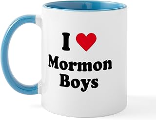 CafePress I Love Mormon Boys Mug 11 oz (325 ml) Ceramic Coffee Mug