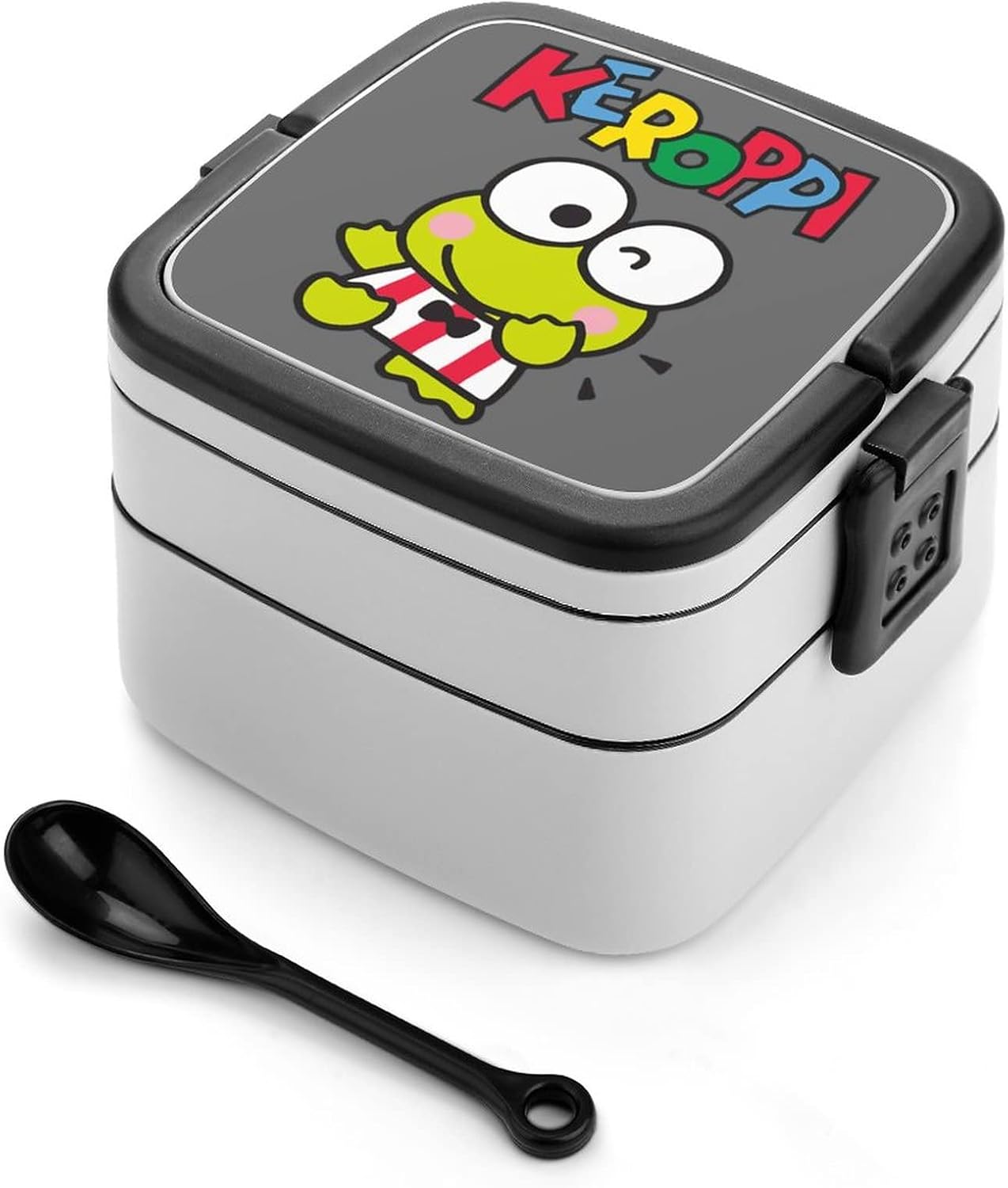 Kero Kero Keroppi Lunch Boxes Double Layer Bento Box Leakproof Lunch Containers
