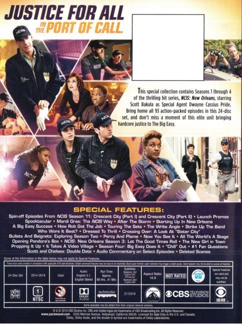 NCIS: New Orleans: The Complete First, Second, Third & Fourth Seasons (Season 1 / Season 2 / Season 3 / Season 4) [Naval Criminal Investigative Service (N.C.I.S.) New Orleans Seasons 1-4]