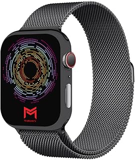 MARGOUN for Apple Watch Band Stainless Steel Metal Strap Milanese Loop Alloy Replacement for iWatch Series 8/7/SE/6/5/4/3/2/1