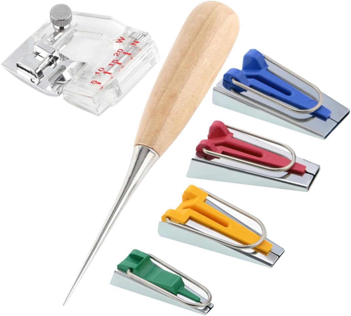 Tofficu 12pcs Binding Tape Maker Bias Tape Maker Easy to Use Sewing Machine Tool Kit for Quilts