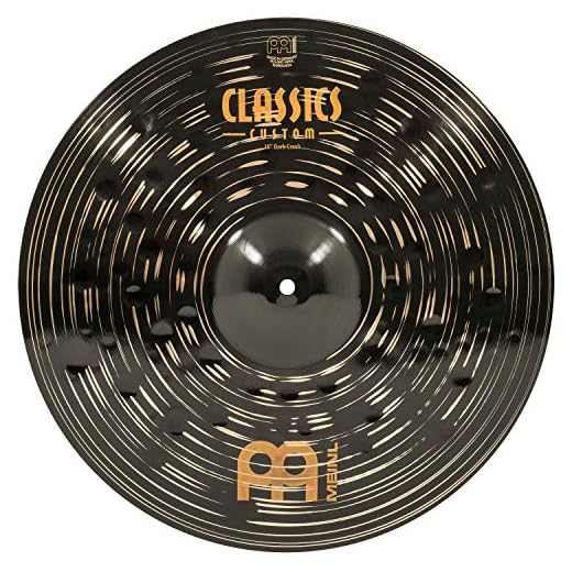 Meinl 18" Crash Cymbal - Classics Custom Dark - Made in Germany, 2-YEAR WARRANTY (CC18DAC)