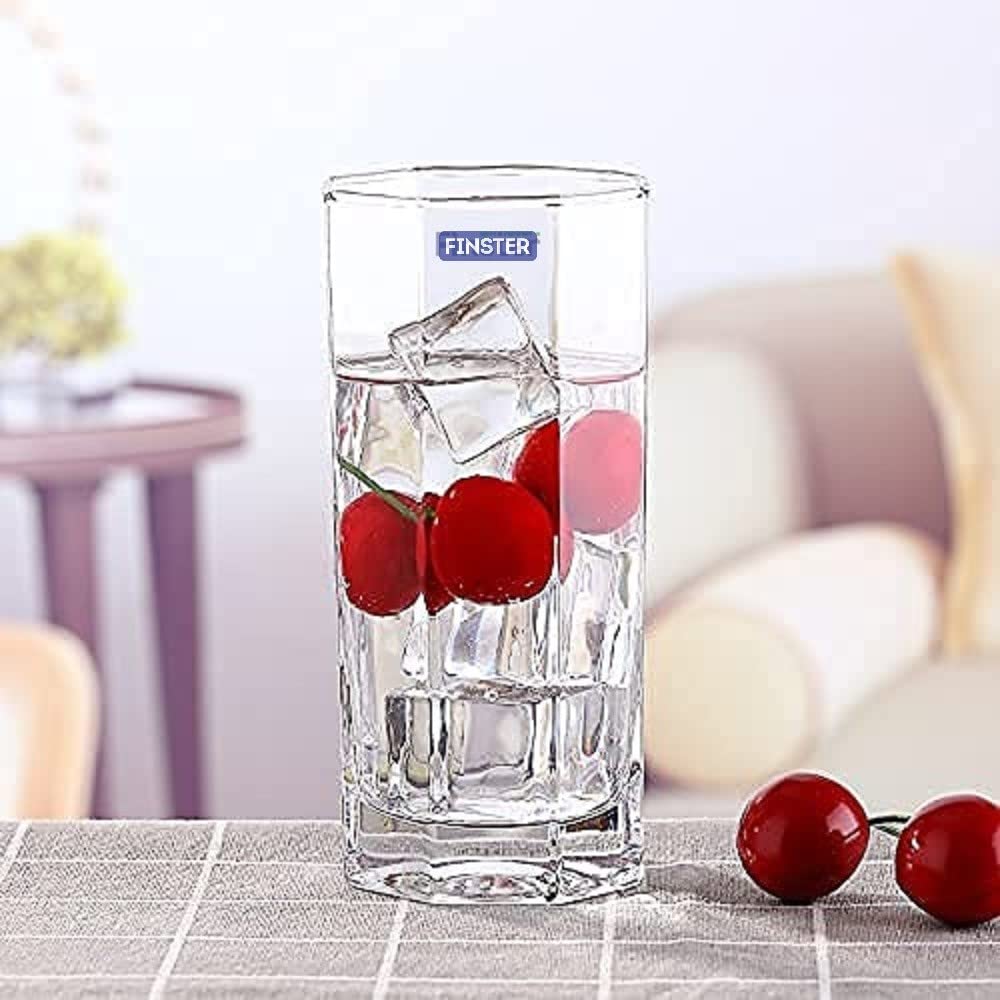 FINSTER Glass Tumblers - 6 Premium Cocktail Glasses -3 FINSTER Glass Tumblers - 6 Premium Cocktail Glasses -3