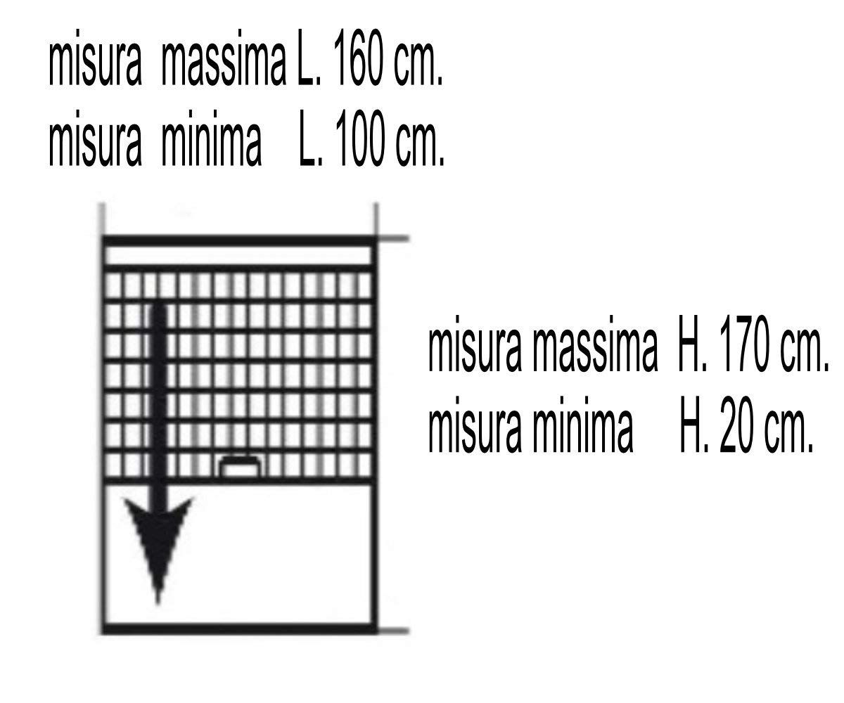 IRS ZANZARIERA AVVOLGIBILE in Alluminio Modello Sottile per Finestra CM 160 X 170 RIDUCIBILE Bronzo