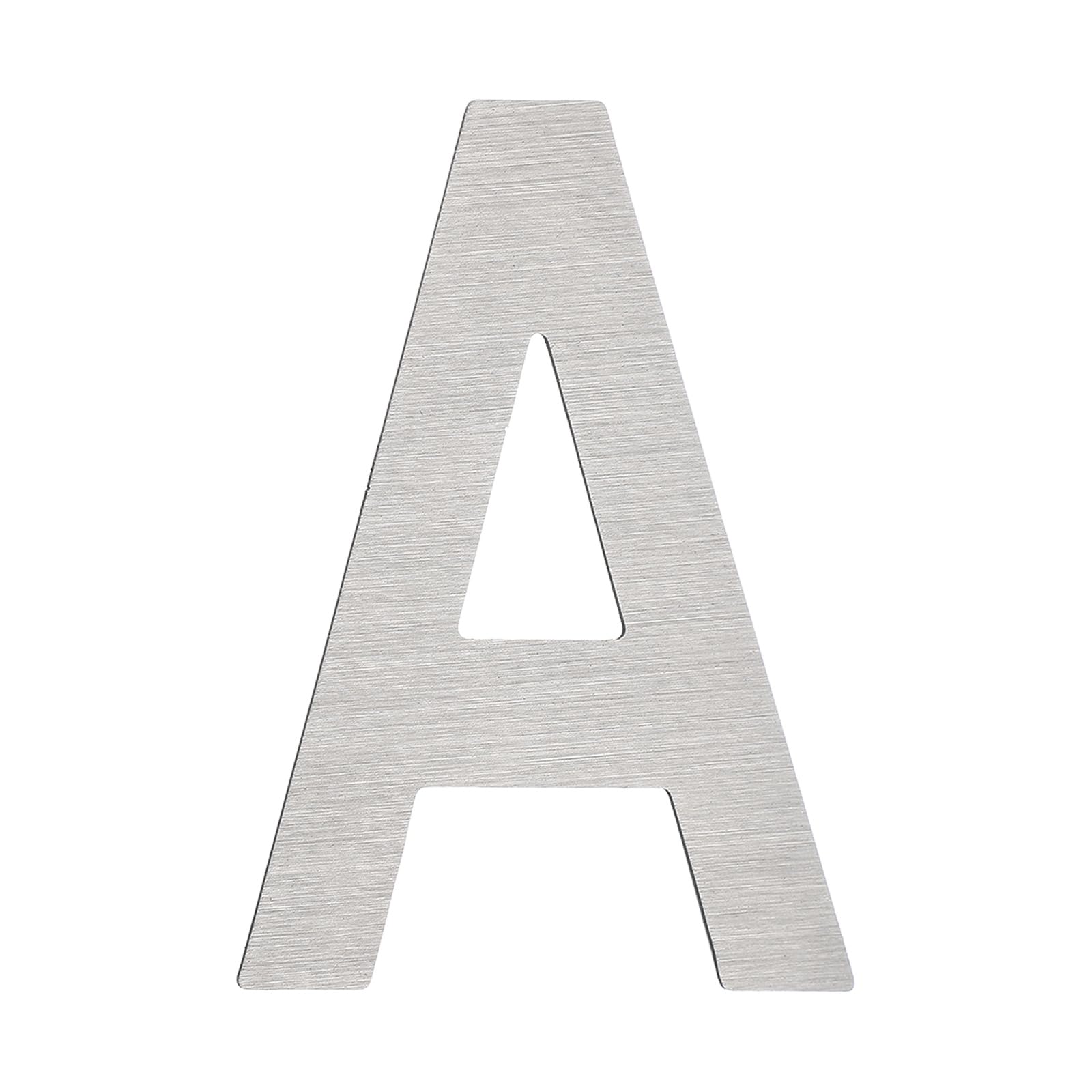 PATIKIL House Numbers for Outside, Letter A Silver Stainless Steel Self Adhesive Modern Mailbox Address Door Numbers for Outdoor House Residential Mailboxes 3.54x2.72 Inch