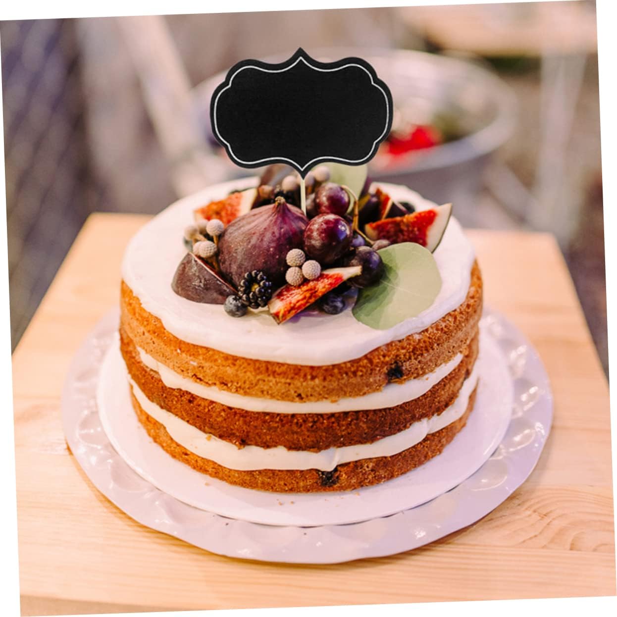 80pcs Black Chalkboard Paper Picks Xmas Cheese Markers for Buffet