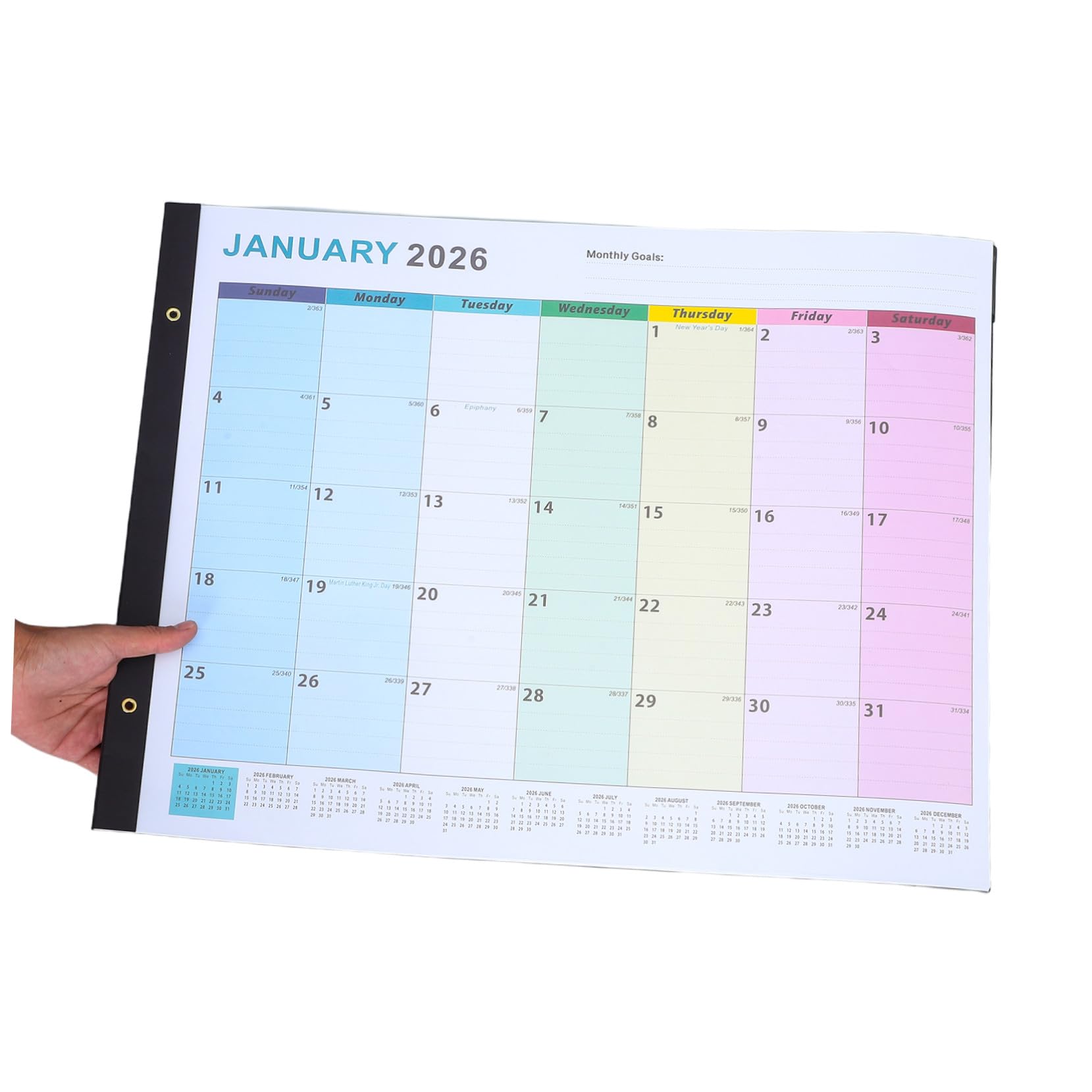Calendario da Parete Grande Mensile Calendario Poster Verticale Appendere Ufficio Casa Esteso