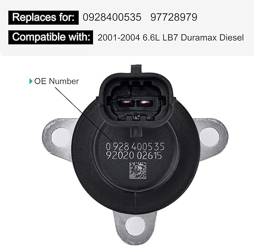 Miniatura 2 de EVIL ENERGY 0928400535 Regulador de presión de combustible diesel compatible con GMC 6.6L LB7 Duramax Diesel 2001-2004