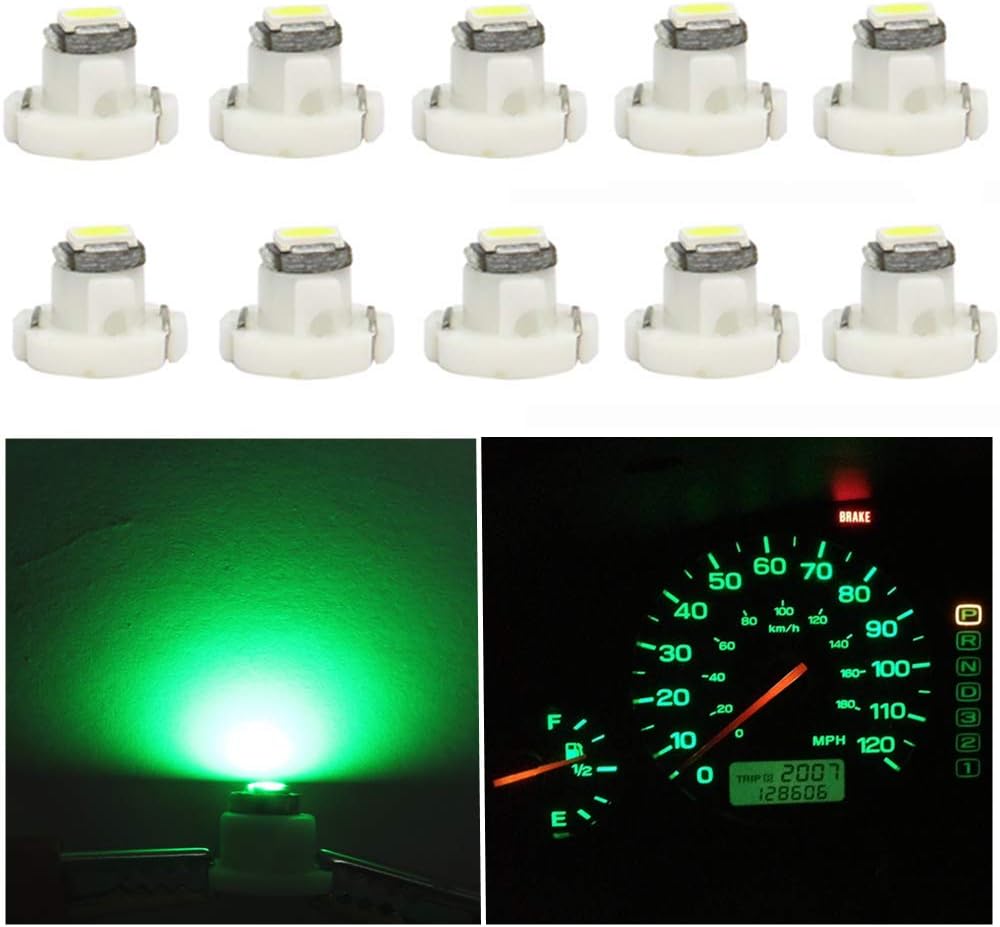 Parts & Accessories 10x Blue Car T3 Neo Wedge LED Bulb Cluster