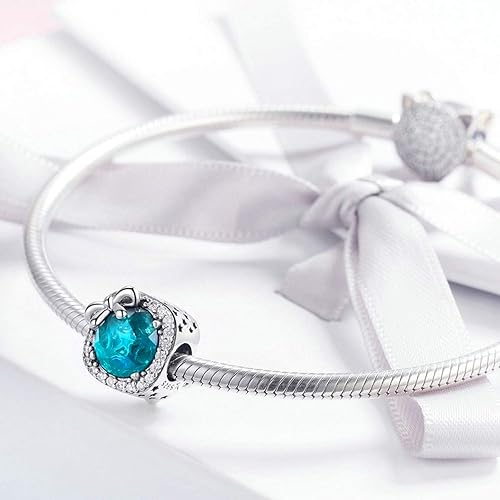 Miniatura 2 de MUERDOU Birthstone Charm Fit for Charms Bracelet Bowknot Birthday Crystal Charms for Bracelet and Necklace