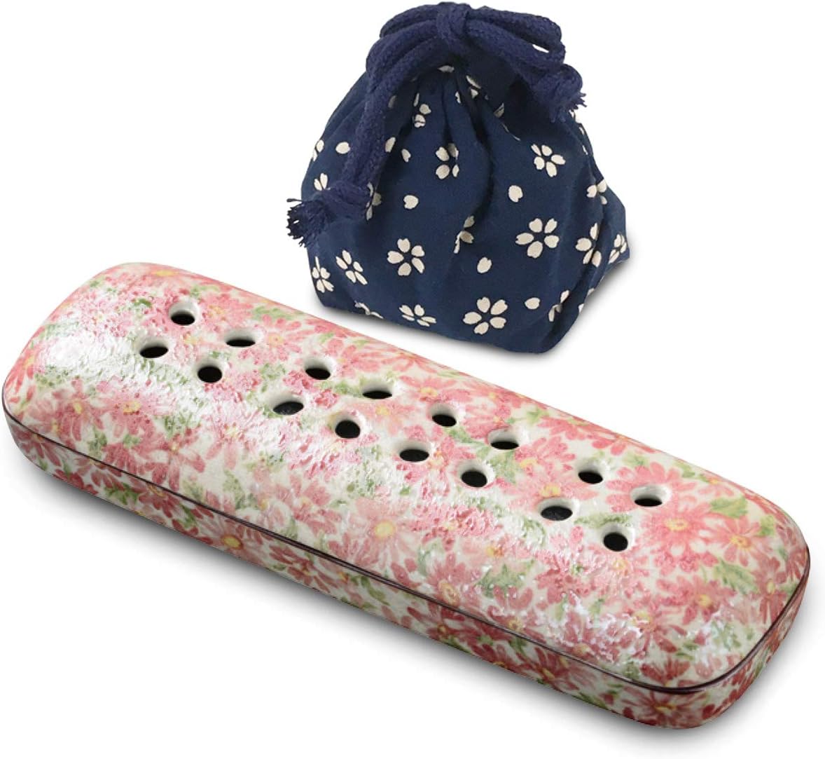 2G Select Incense Incense Plate, Multi, 7.8 x 2.6 x 1.4 inches (19.8 x 6.5 x 3.6 cm), Buddhist Arita, Flower Shadow, Lying Incense Plate II, Arita Ware Large Margaret Accessory Included