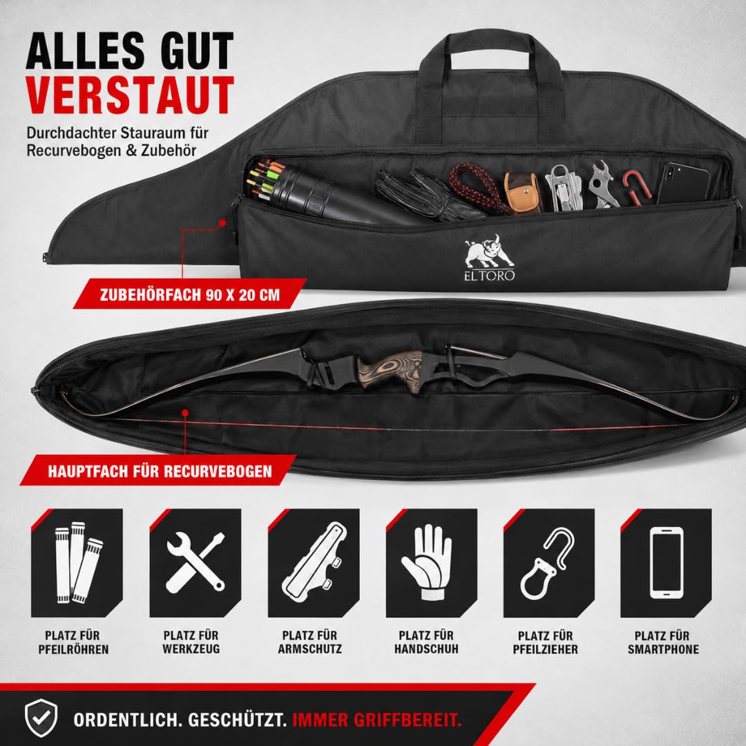 elToro Recurvebogentasche mit aufgesetzter Tasche in 3
