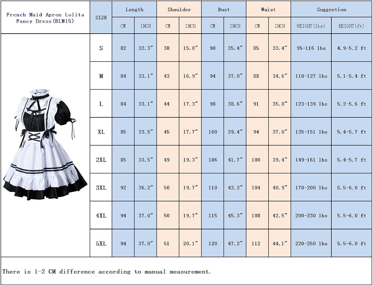 Miniatura 6 de Disfraz de sirvienta francesa de anime con set de medias y orejas de gato peludas disfraz elegante de lolita para cosplay