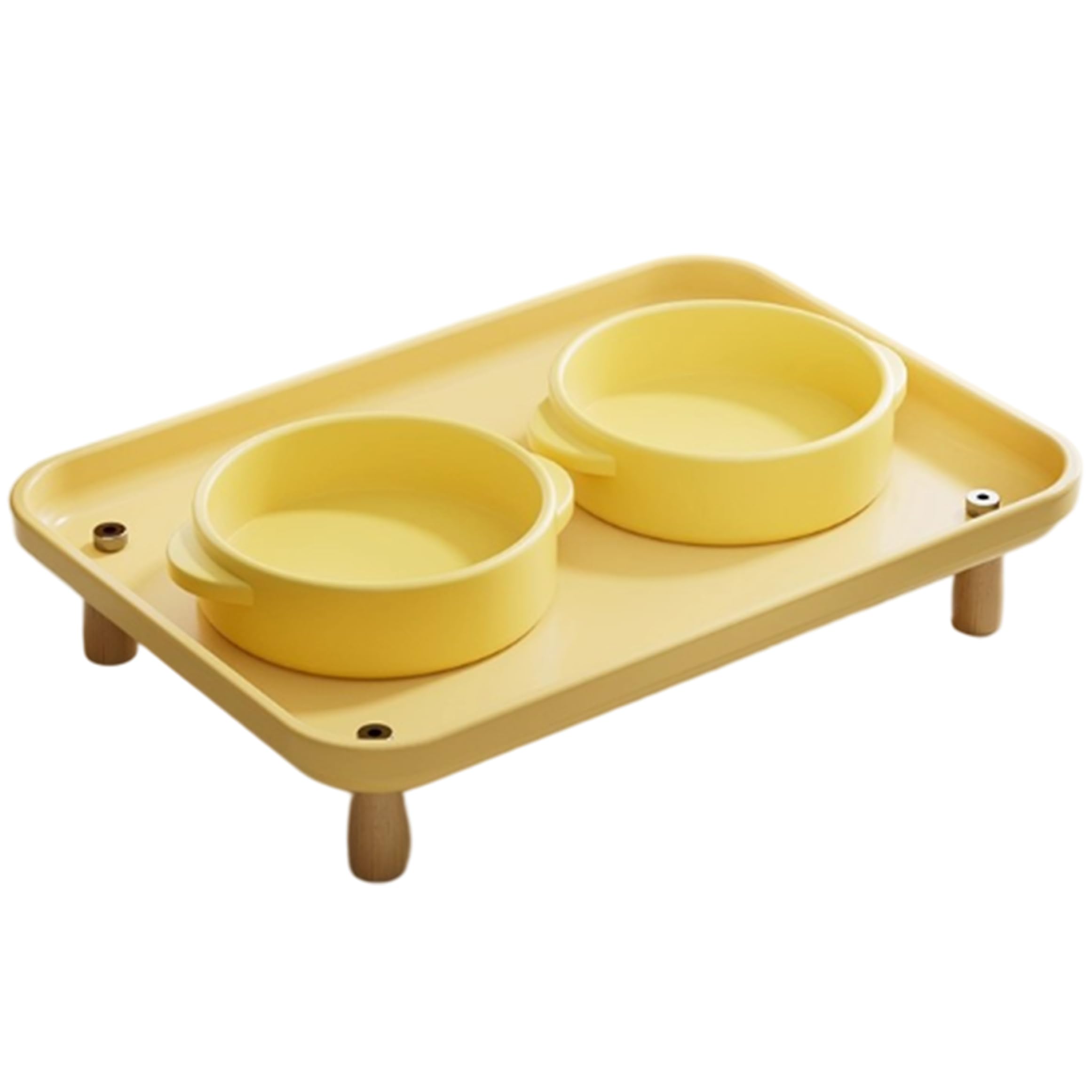 Soporte para Cuenco para Gatos, 2 Cuencos, Cuencos de Agua y Comida de cerámica para Gatos.