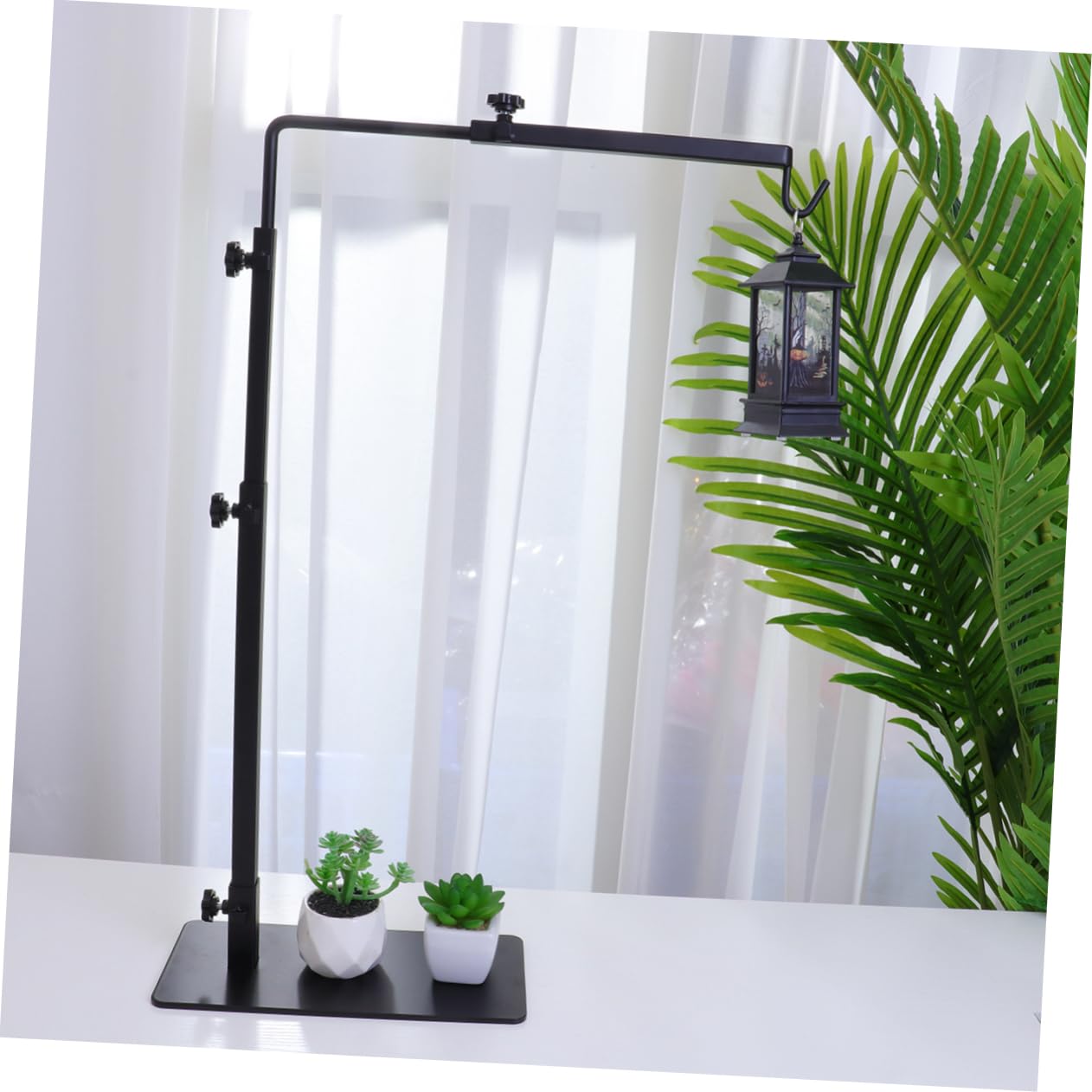 YARNOW Supporto Lampada Riscaldante per Tartarughe da Basking Nero | Ferro, per Terrario e Acquario, Altezza, Supporto per Serpenti e Testuggini