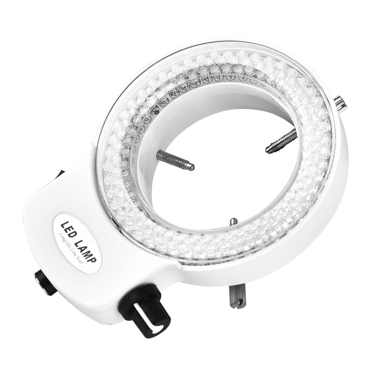 LED Ringlichtlampe, 144 LED Perlen Beleuchtung, Einstellbare Helligkeit Mikroskop Lichtquellen Ringlampe für Stereomikroskope Kameras Zusatzbeleuchtung (White, EU Plug