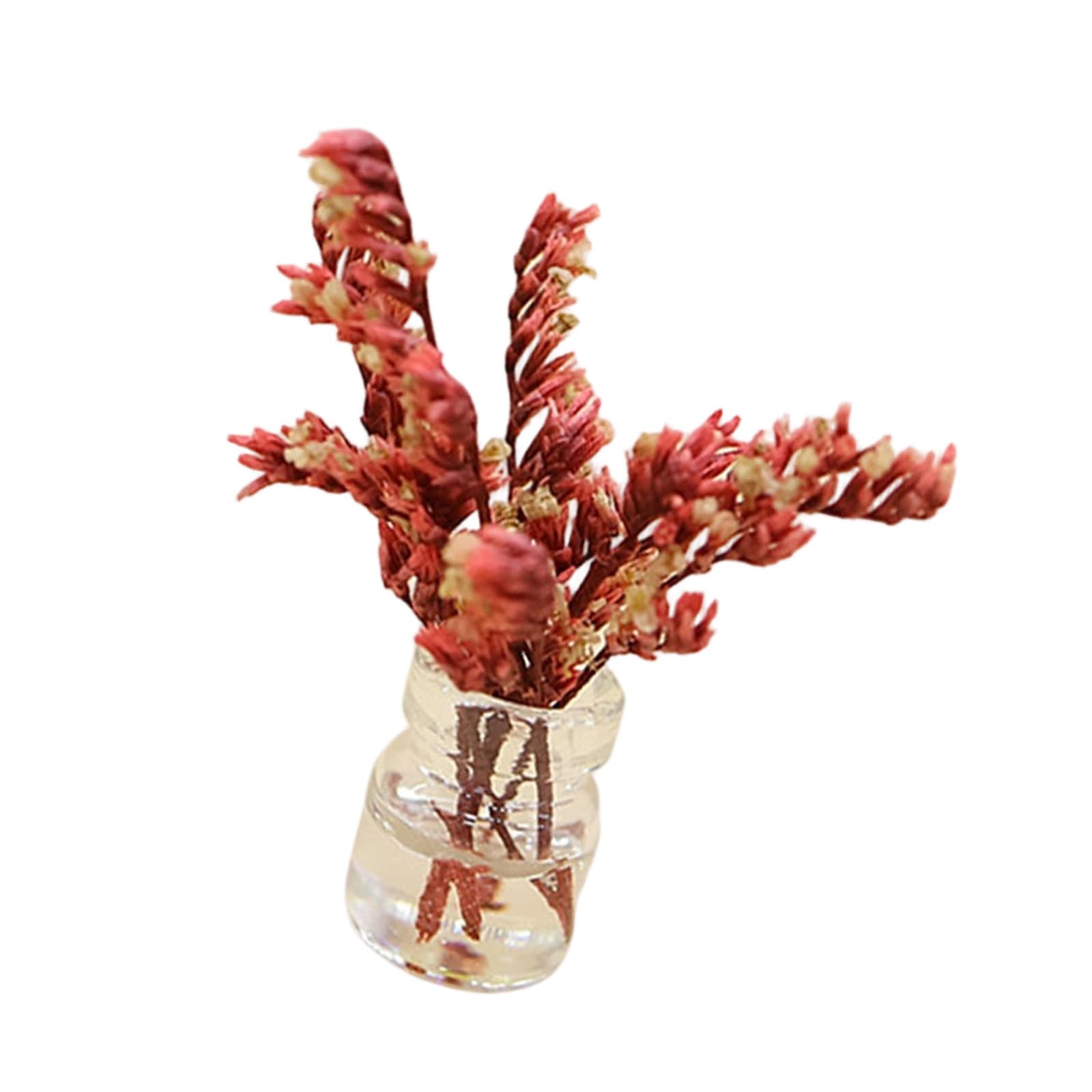 JDNH Vase Artifical Flower Action Figures Flower Miniature Plant Model Dolls Houses Plant Accessory Realistic Playset 1:12