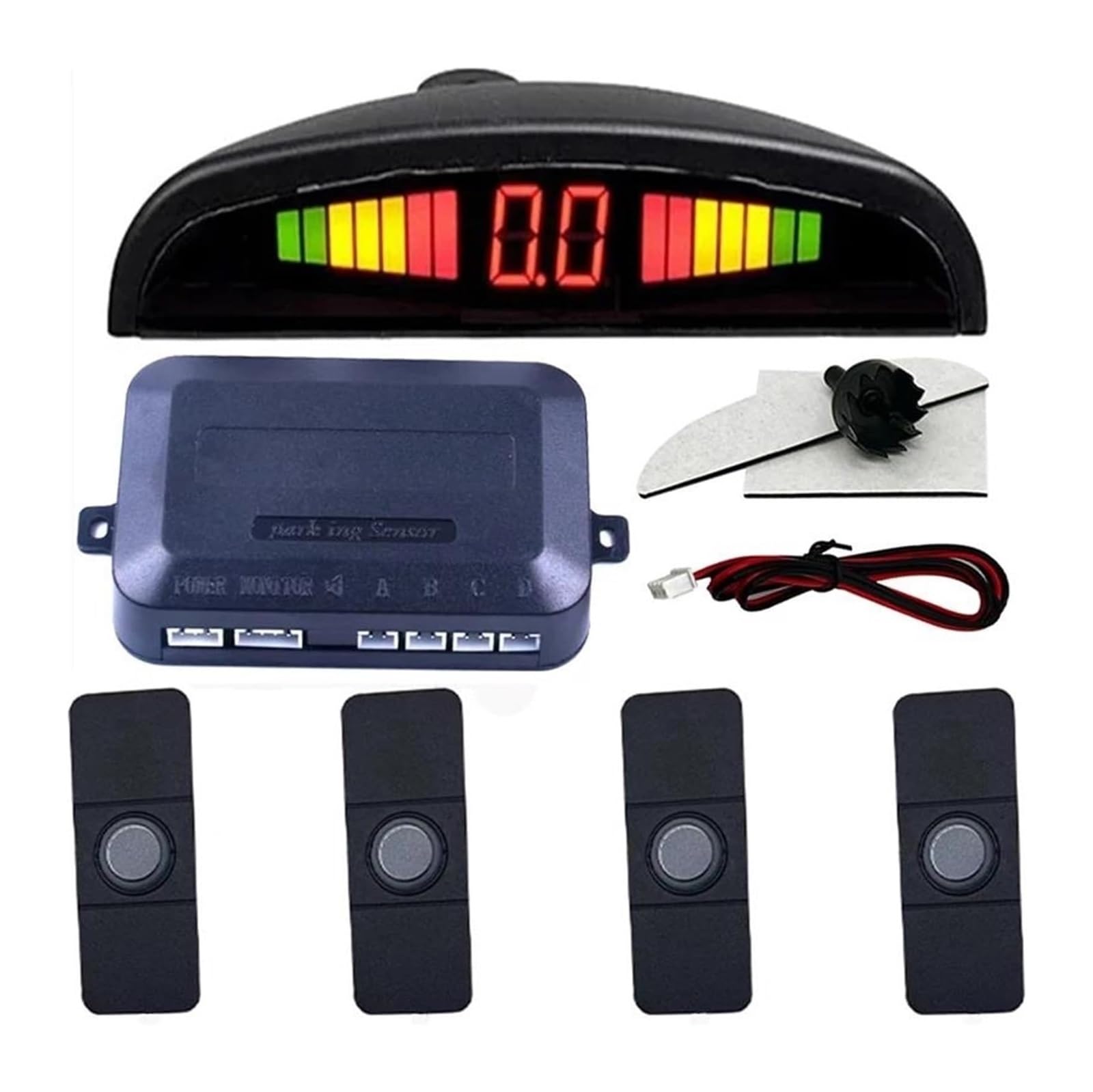 Sensores Radar Marcha Atrás Traseros para Coche 13 Mm Inductor Asistencia Aparcamiento Parktronic Estándar 4 Unidades/Lote Sensor De Aparcami(Grey)