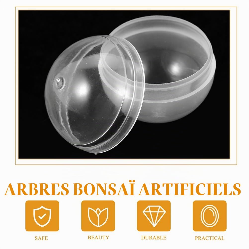 Housoutil Capsules Rondes Transparentes, 50PCS Capsule Jouet Vide, 60mm Boule Plastique Transparente, Remplir Acrylique Coquille De Transparente Machines à Chewing-Gum Petits
