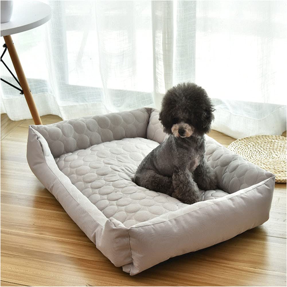 Rinfrescante Cuccia Cane - Rinfrescante Cuccia Gatto - Cuccia Per Cane Da Interno - Tappetino Refrigerante Per Cani - Lettino Rinfrescante Per Cani Atossico In Estate(Size:90cm,Color:Marrone)