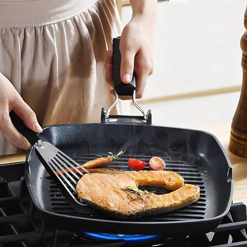 Miniatura 5 de FONGLUAN Juego de 2 espátulas de cocina para utensilios de cocina antiadherentes, utensilios de cocina para voltear huevos y panqueques, resistente