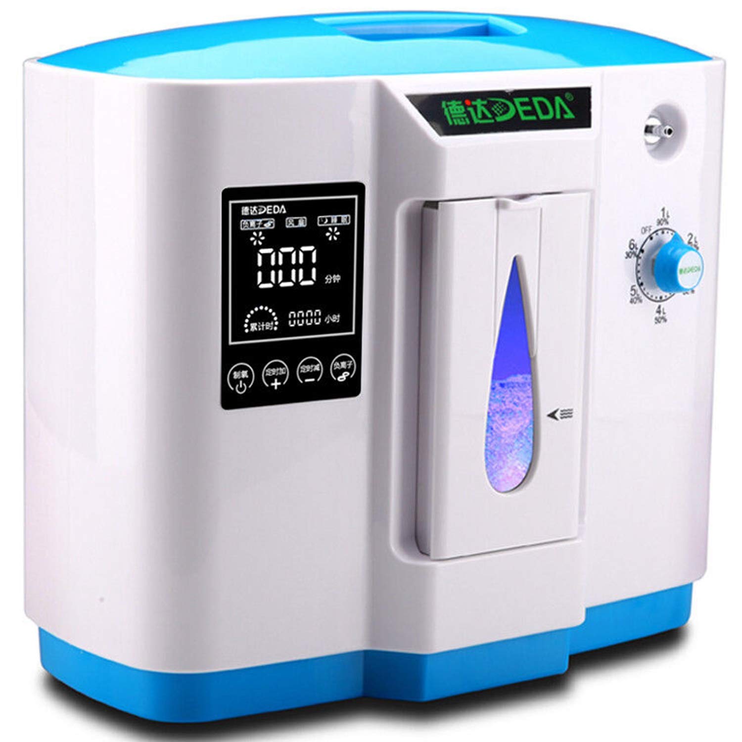 Concentratore di ossigeno portatile 93% elevata purezza 1-6L / min, Silenzioso Macchina dell'ossigeno con Tocca Controllo per Viaggi Auto e Uso Domestico, perfetta per l'ossigenoterapia