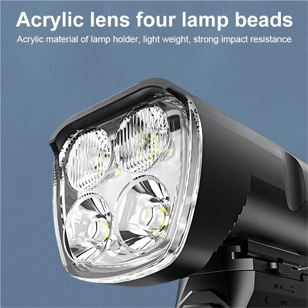 Przednia lampa rowerowa 6400mA akumulatorowa lampa rowerowa 2400LM latarka LED do roweru MTB(QD-1301T)