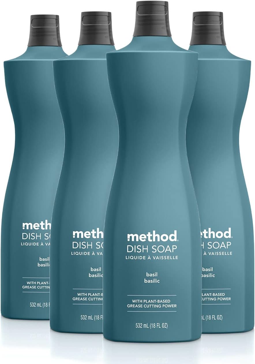 Method Dish Soap, Basil, 18 Ounce, 6 pack, Packaging May Vary