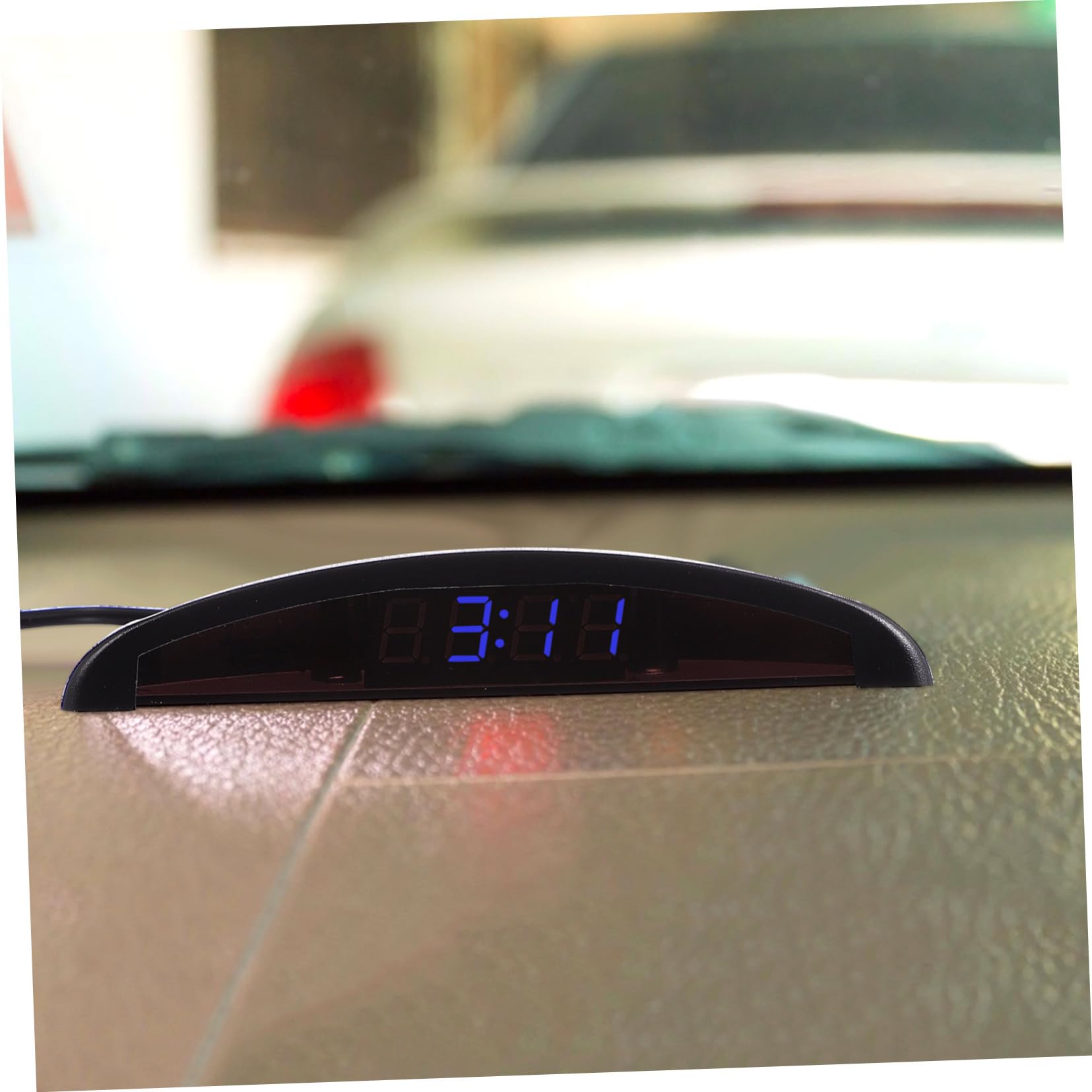 GLEAVI 2piezas Reloj Electrónico De Coche y Voltímetro Alta Precisión y Pantalla Digital Para Tablero Medidor De Interior Para Vehículos