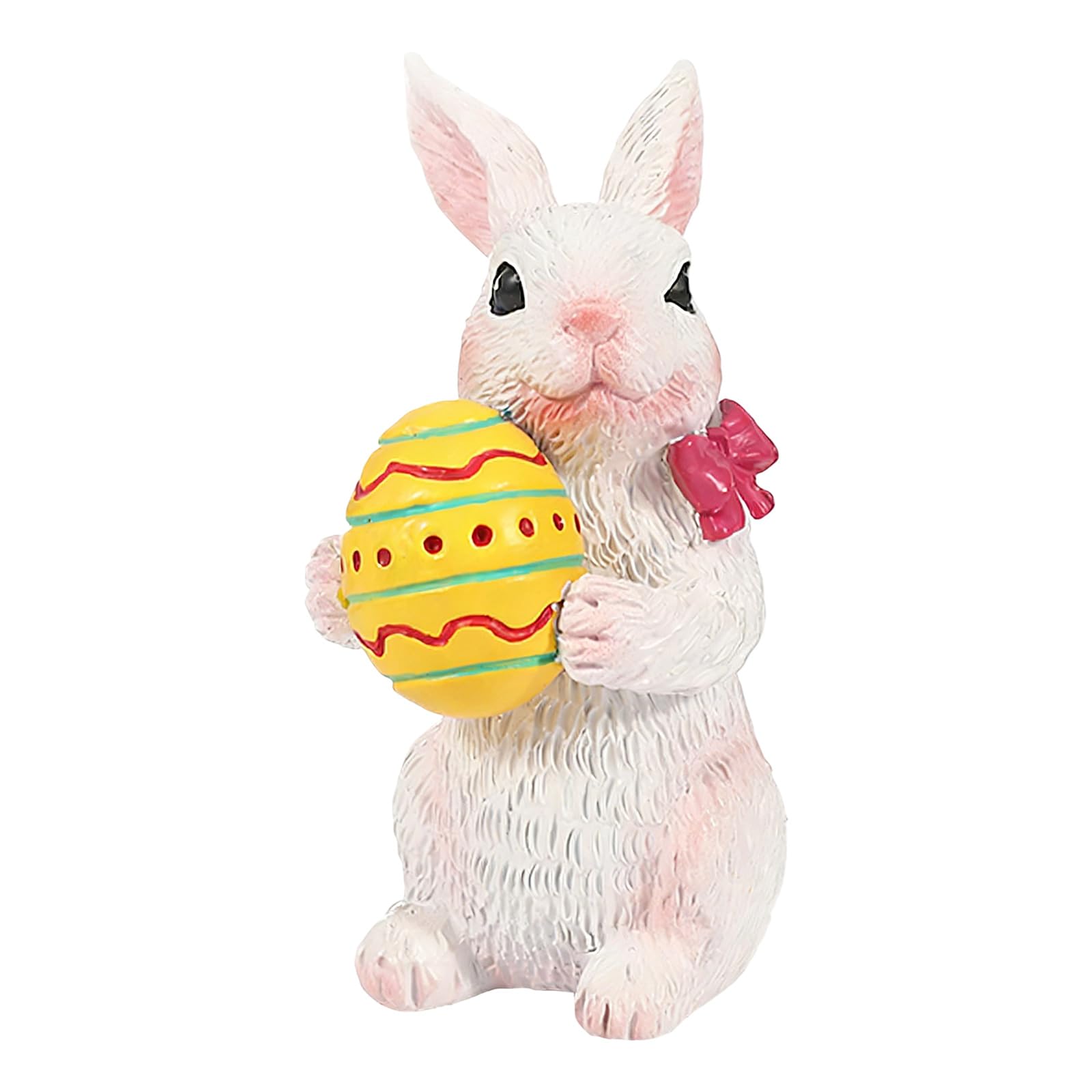 Piceioep Handcrafted Resin Easter Hare Statue Perfect for Tabletop Display and Seasonal Festival Decoration Piece Resin Easter Decoration