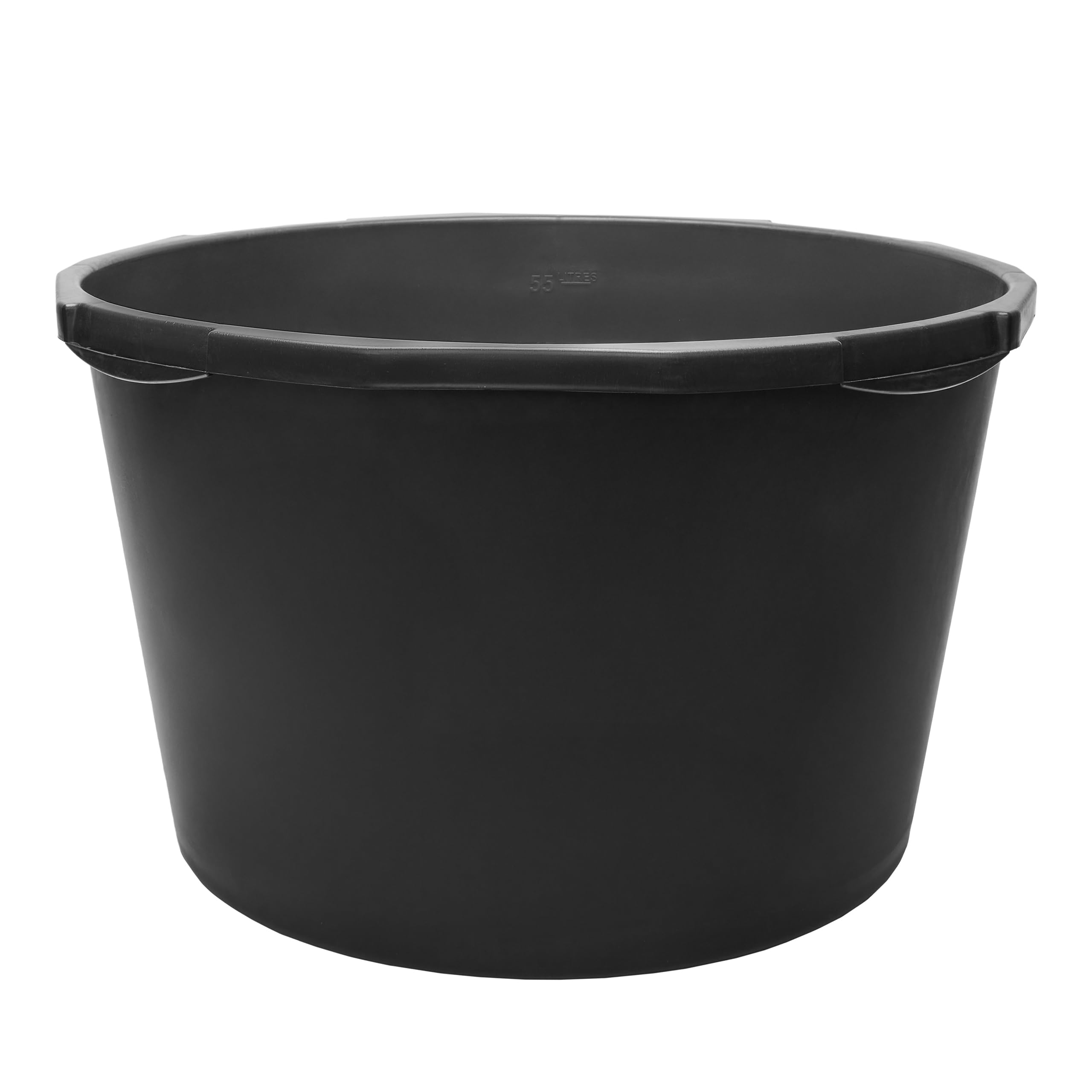 Garronda Mastello in Plastica Grande 2 Pezzi 65 L Rotondo – vasca per malta robusta in plastica riciclata, contenitore da muratore per cantiere, giardino e casa GD-0170