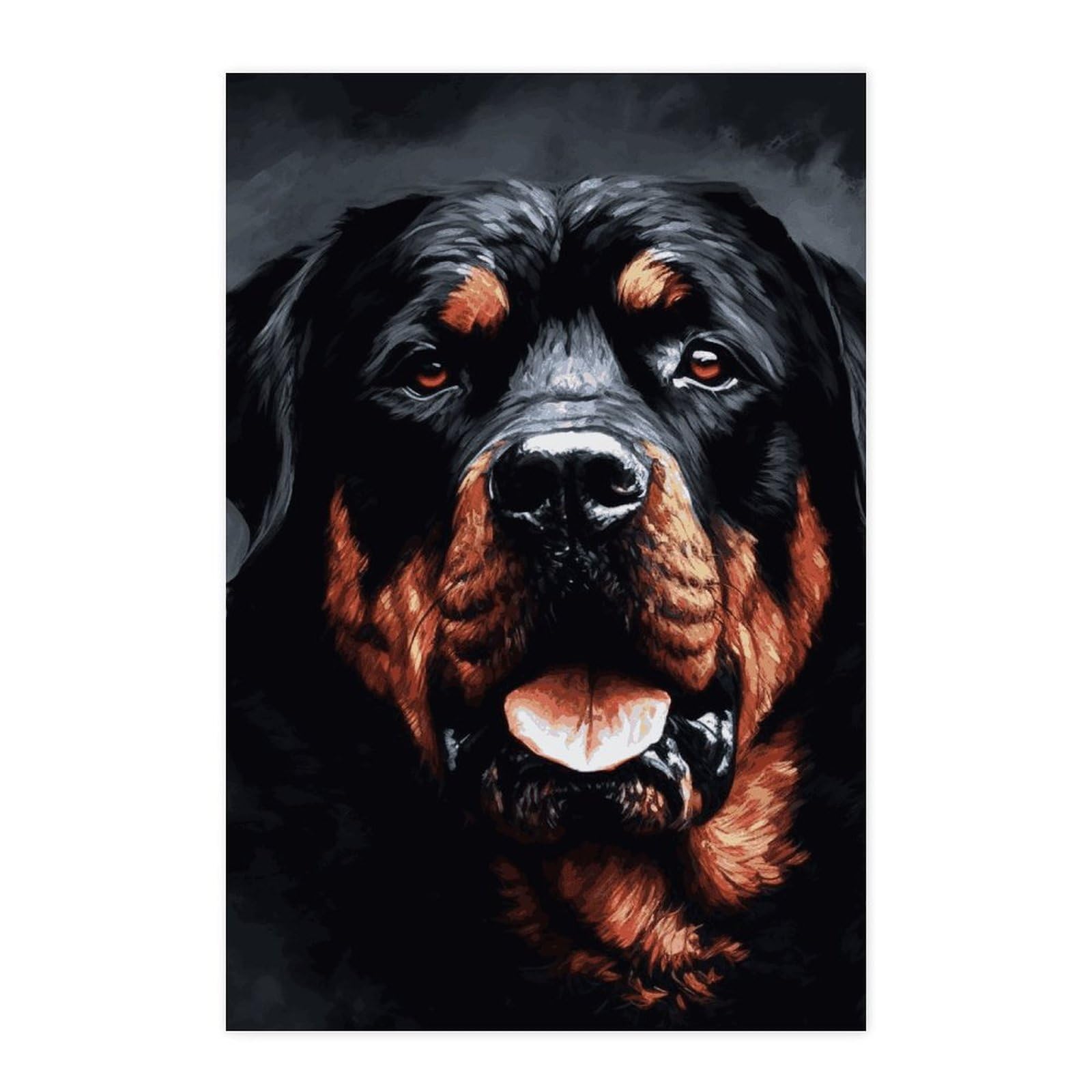 Poster autocollant Rottweiler cool décoratif pour personnaliser un bureau