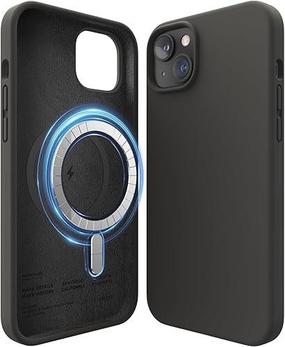 Miniatura 9 de elago Funda magnética compatible con MagSafe iPhone 14 MagSafe - imanes integrados, funda de silicona líquida, a prueba de golpes, imán fuerte, 6.1