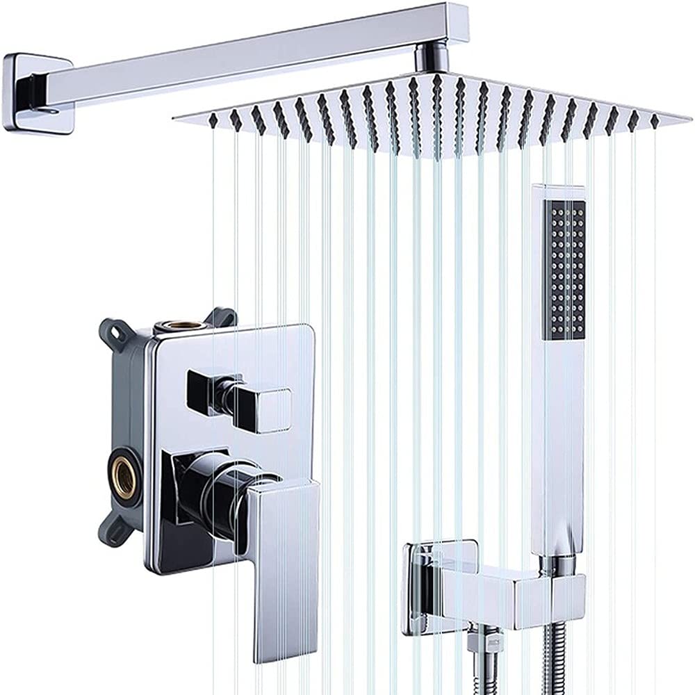 Système de douche encastré pour éliminer le calcaire visible et maximiser l'espace