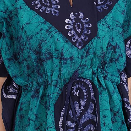 Image of Onekbhalo Women's Cotton Floral Kaftan Nighty Maxi Gown (OK Free Size)