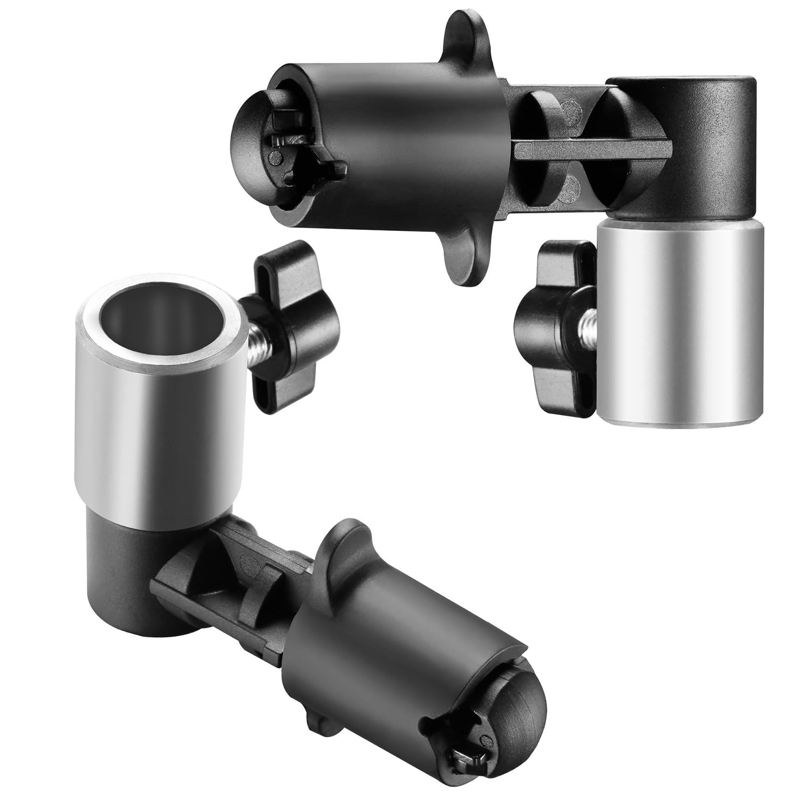 Paquete de 2 clips reflectores, abrazadera de telón de fondo, soporte de disco reflector de estudio fotográfico, adaptador de montaje de abrazadera de posicionamiento para soporte de luz con perno de